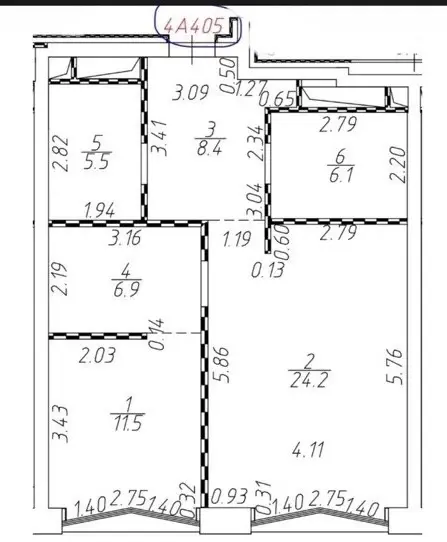  ���������� 62,03 �² A.Residence