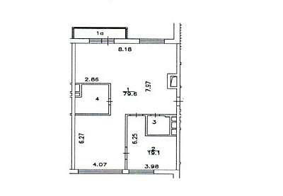 план Апартаменты 111,10 м² ЖК "SMOLENSKY DeLuxe"