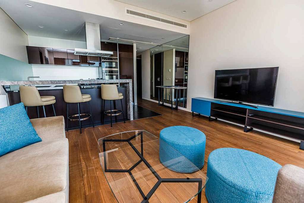 гостиная Апартамент 86,40 м² МФК «Око»