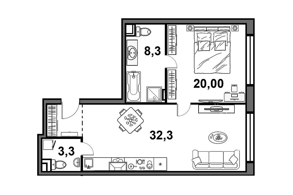  63,90 ² Sole Hills