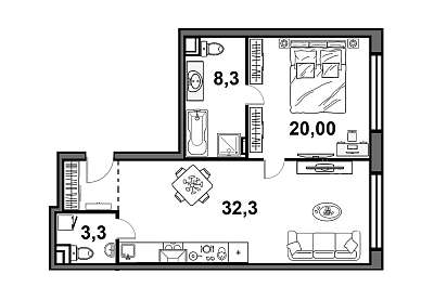  63,90 ² Sole Hills