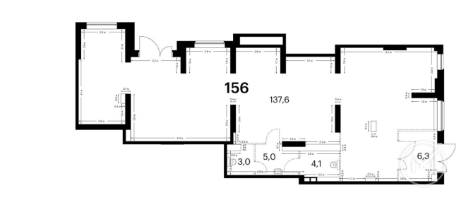 Помещение свободного назначения 156,00 м² ЖК "Мичуринский парк" Помещение свободного назначения 156,00 м² ЖК "Мичуринский парк"