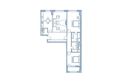 план Квартира 123,00 м² ЖК "Wine House"