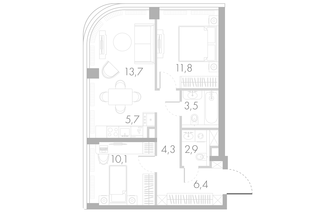 �������� 58,4 �² River Park ����������� 