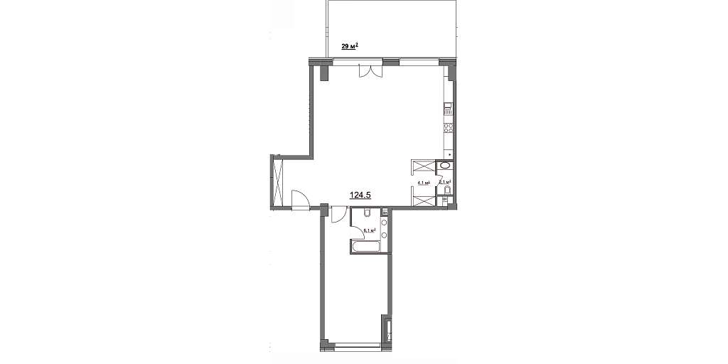 план Квартира 134,00 м² ЖК "Wine House"