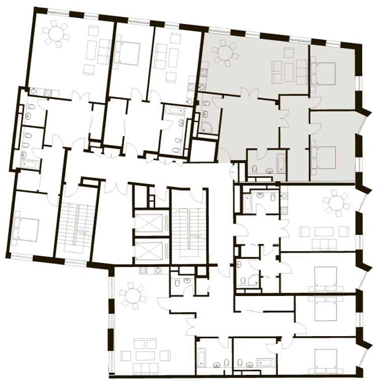 план этажа Апартамент 135,10 BALCHUG VIEWPOINT