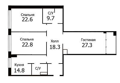 Квартира 126,00 м² ЖК "Wine House" ЖК «Wine House»